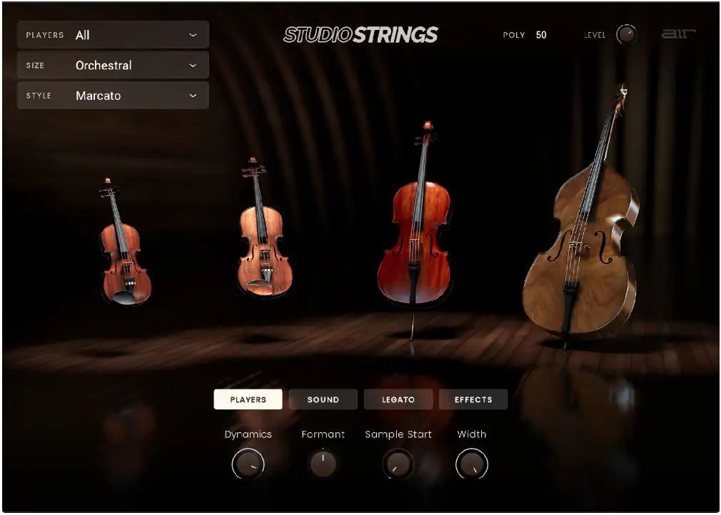 air Studio Strings Plugins - Players
