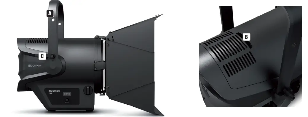 Cameo-CLF4T-Tungsten-LED-Fresnel-Spot-Light-fig-8