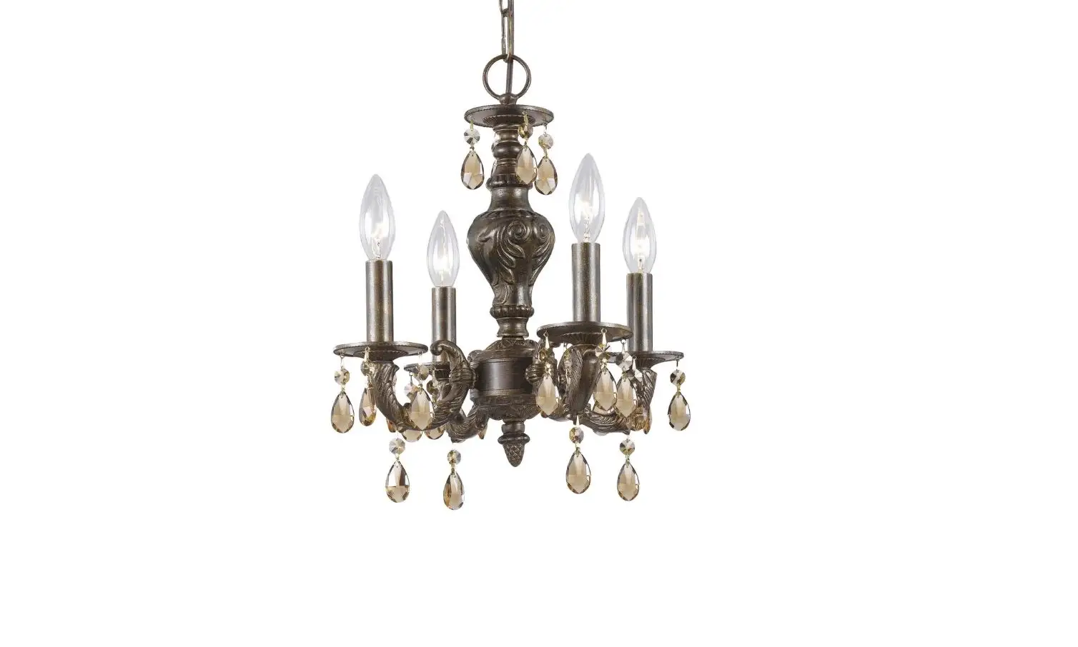 Crystorama 5024-vb-gt-mwp Four Light Mini Chandelier Paris Market Instruction Manual