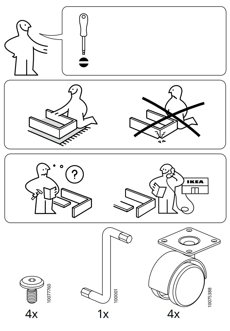 IKEA 405.077.85 UPPSPEL CPU Stand with - parts 1