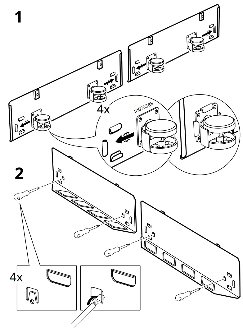 IKEA 405.077.85 UPPSPEL CPU Stand with - parts 2
