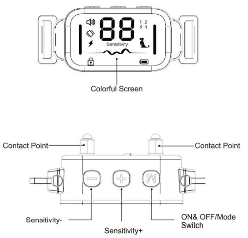 Fdceligoo FDDTC001 Dog Training Anti Bark Collar - receiver