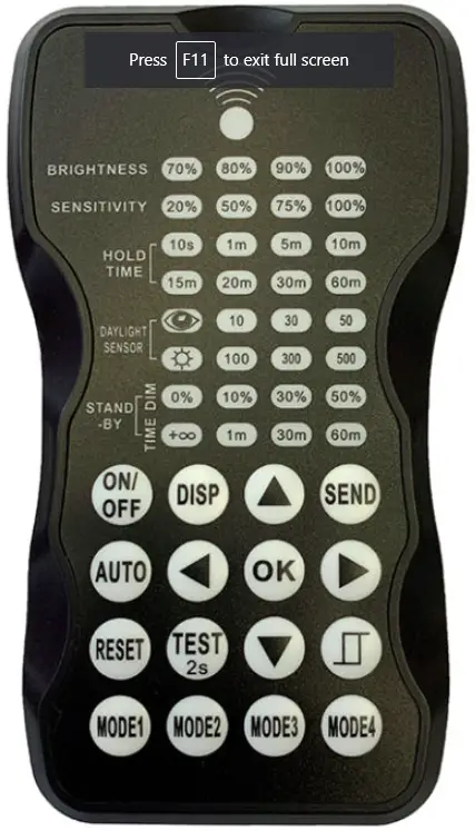 SCR054 Remote Control for Commissioning Litetronics IR-Enabled Sensor