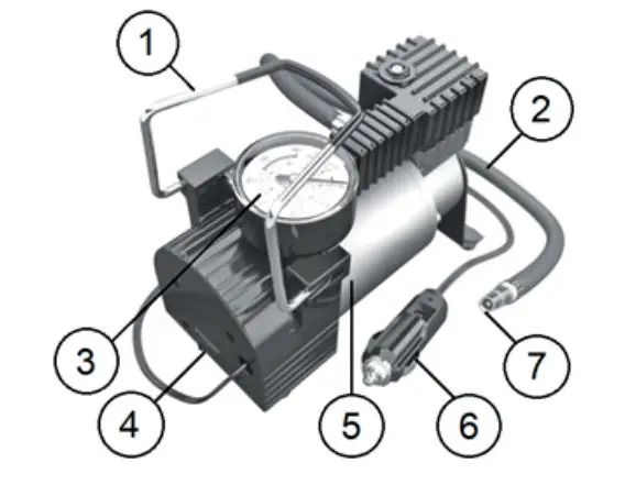 accesstyle AP-30C-FM Wired Car Compressor - layot