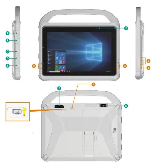 DT Research 302MD Medical Tablet - fig