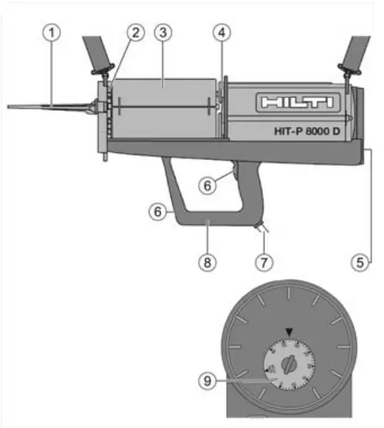 HILTI HIT­-P 8000 D Pneumatic Adhesive Dispenser - Fig 4