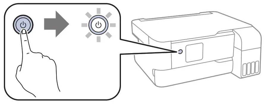 EPSON ET 2840 Wireless Color Printer - button