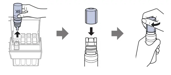 EPSON ET 2840 Wireless Color Printer - close the bottle