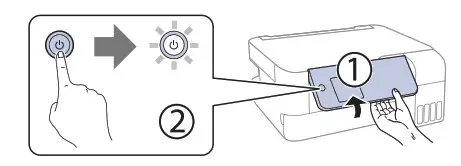 EPSON ET 2840 Wireless Color Printer - close the d