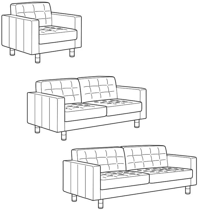 IKEA LANDSKRONA 3 Seat Sofa - Cover