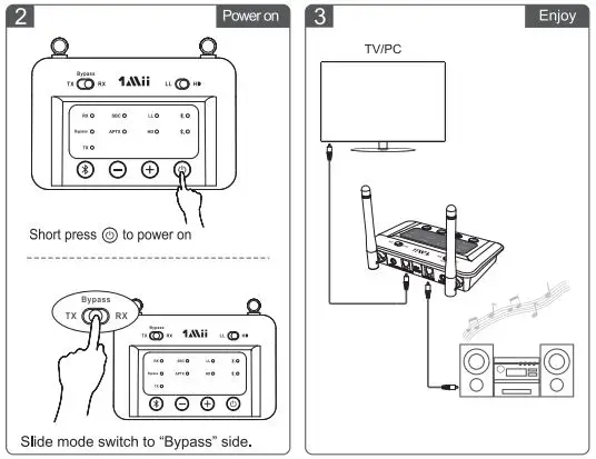 1Mii-B03-Bluetooth-5.3-Transmitter-Receiver-fig-10