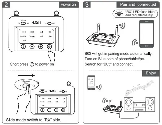 1Mii-B03-Bluetooth-5.3-Transmitter-Receiver-fig-8