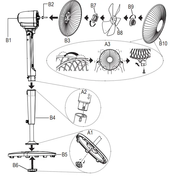NORDIC-HOME-FT-528-Floor-Fan-with-Remote-Control-FIG-2