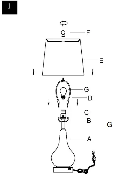 JONATHAN Y JYL1109A-SET2 Dino 21 Inch Silver Farmhouse Industrial Iron-Glass LED Table Lamp - assembly