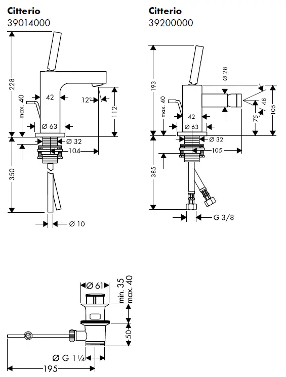 hansgrohe-Citterio-39200000-Axor-Einhebel-Bidetarmatur-fig-10