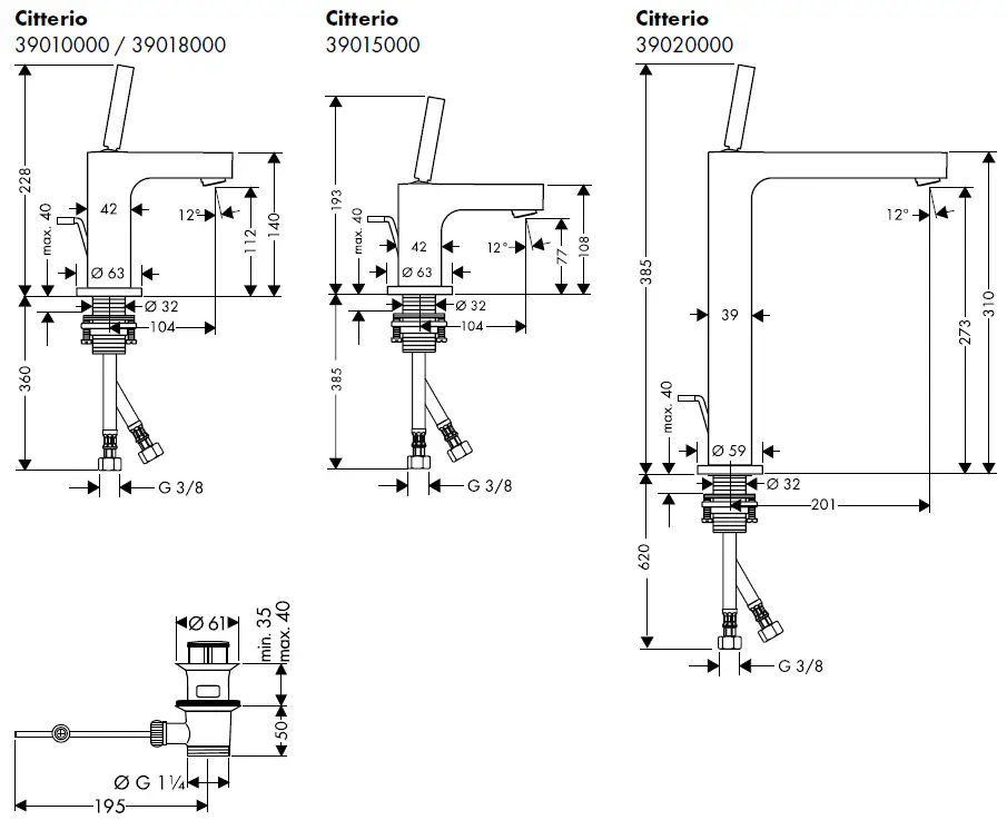 hansgrohe-Citterio-39200000-Axor-Einhebel-Bidetarmatur-fig-8