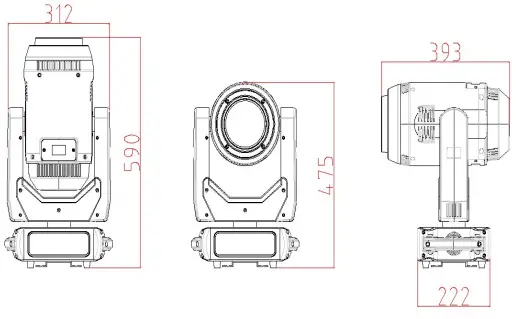 Sistemamt HYBRID350CMY 350W 3in1 LED Moving Head-FIG9