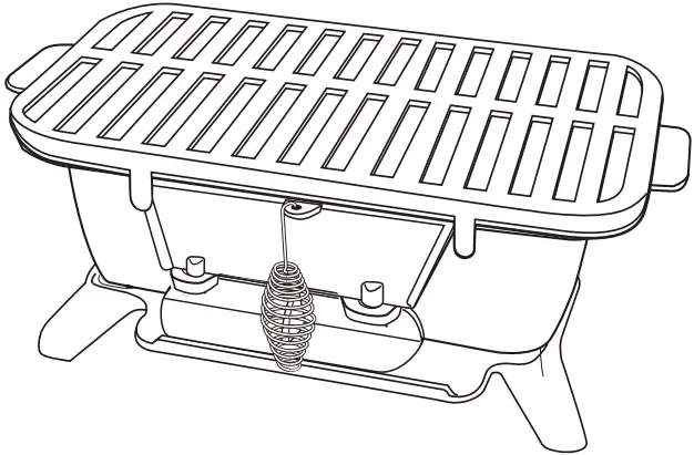 Alpulon ZMWV554 Portable Grill Heavy Duty Cast Iron A0