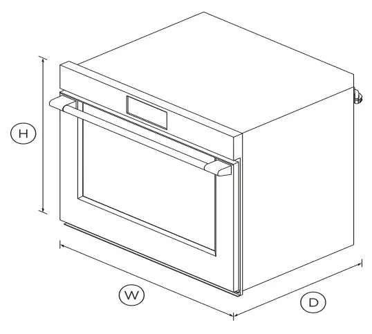Fisher and Paykel OB30SPPTX1 Built-in Oven - DIMENSIONS