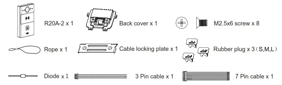Akuvox R20A 2 Video Door Phone with 110 Degree Wide Angle Camera