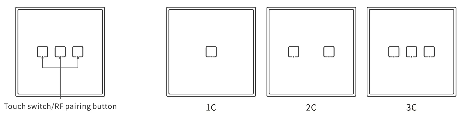 SONOFF T2EU-RF 433MHz Wireless Stick-on Smart Wall Switch 2