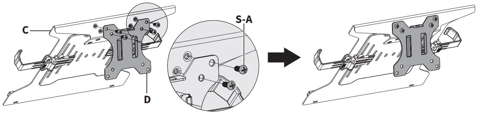 VIVO STAND V003KL Pneumatic Arm Dual Monitor Desk Mount - Attach Laptop Tray