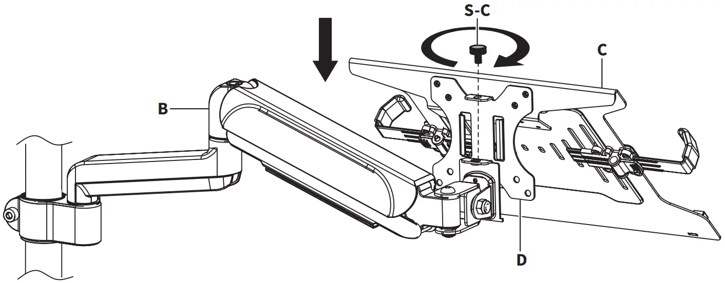 VIVO STAND V003KL Pneumatic Arm Dual Monitor Desk Mount - Slide VESA Plate