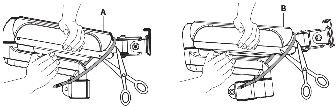 VIVO STAND V003KL Pneumatic Arm Dual Monitor Desk Mount - While holding