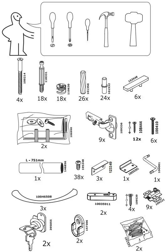 IKEA-NODELAND-Wardrobe-with-3-Doors-1