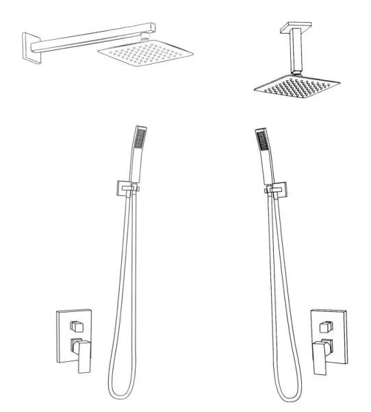Tahanbath-W123243782-KXC-2-Inch-1-Handle-2-Spray-Faucet-Rain-Shower-Head-System-product