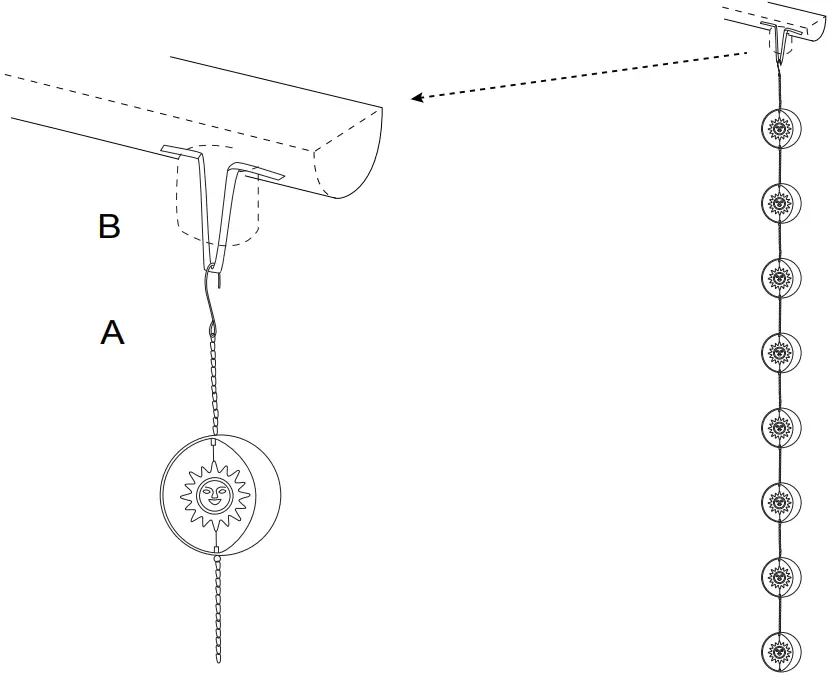Glitzhome 2037800004 8.5FT Rain Chain A5