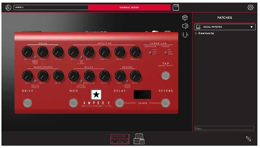 Dept. 10 AMPED 2 100-watt Guitar Amplifier Pedal 2