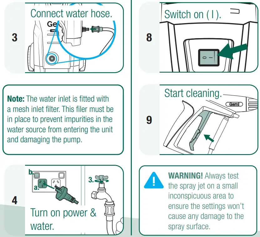Gerni 3400 High Pressure Washer - COMPONENTS 4