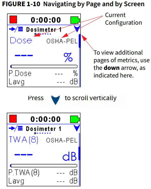 LARSON DAVIS Spartan 730 730IS Wireless Noise Dosimeter - Navigating 1