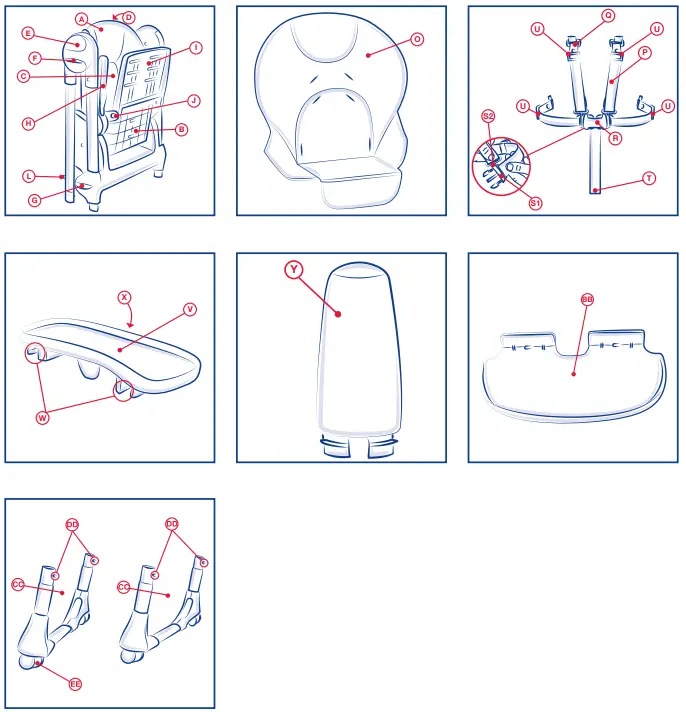 chicco 04079565840000 Polly Easy High Chair Giraffe - fig 1