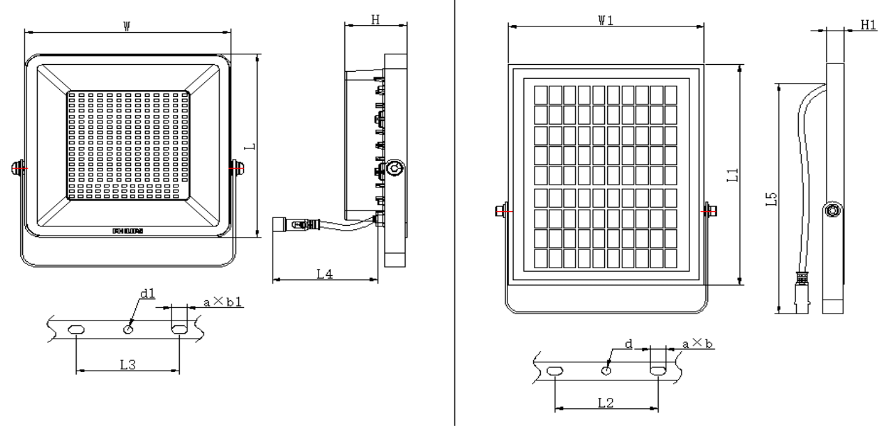 PHILIPS BVP080 Smart Bright Solar Flood Light - fig 1