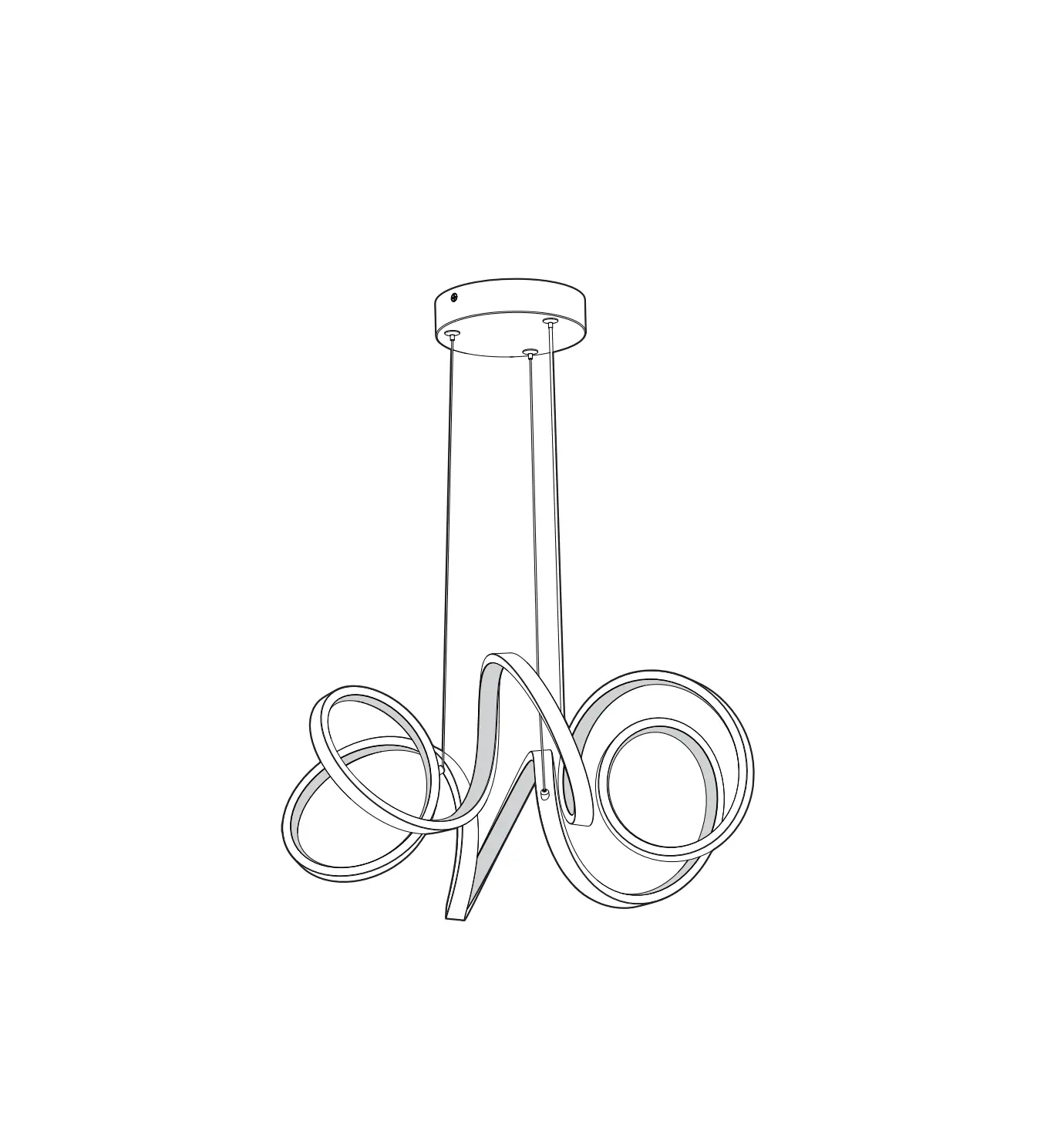 Artika Opdt-sr-hd2bl Swirl Ribbon Led Pendant Light Instruction Manual