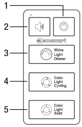 ecosmart BTA19RGB3KECP Color Changing Bluetooth Speaker Bulb - Remote Operation