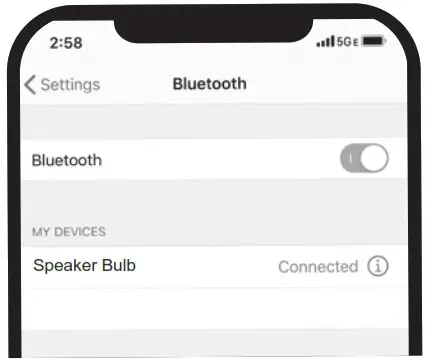 ecosmart BTA19RGB3KECP Color Changing Bluetooth Speaker Bulb - Single Bulb Pairing Instructions 2