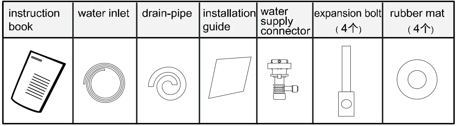 MOBORV Front Loading Washing Machine - Component Name