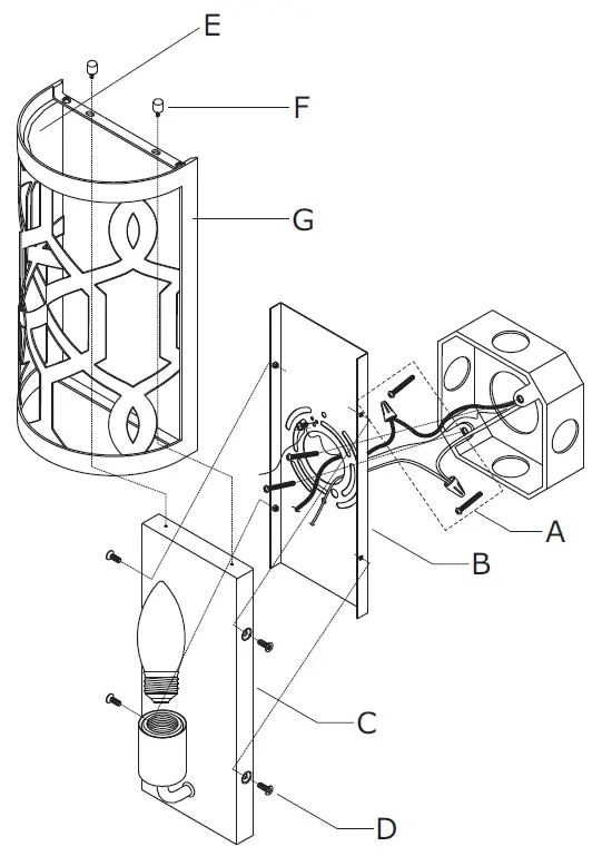 CRYSTORAMA 2262-PN Jennings One Light Wall Mount-FIG-3