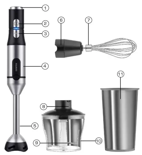 CENTEK CT 1332 Hand Blender - overview 1