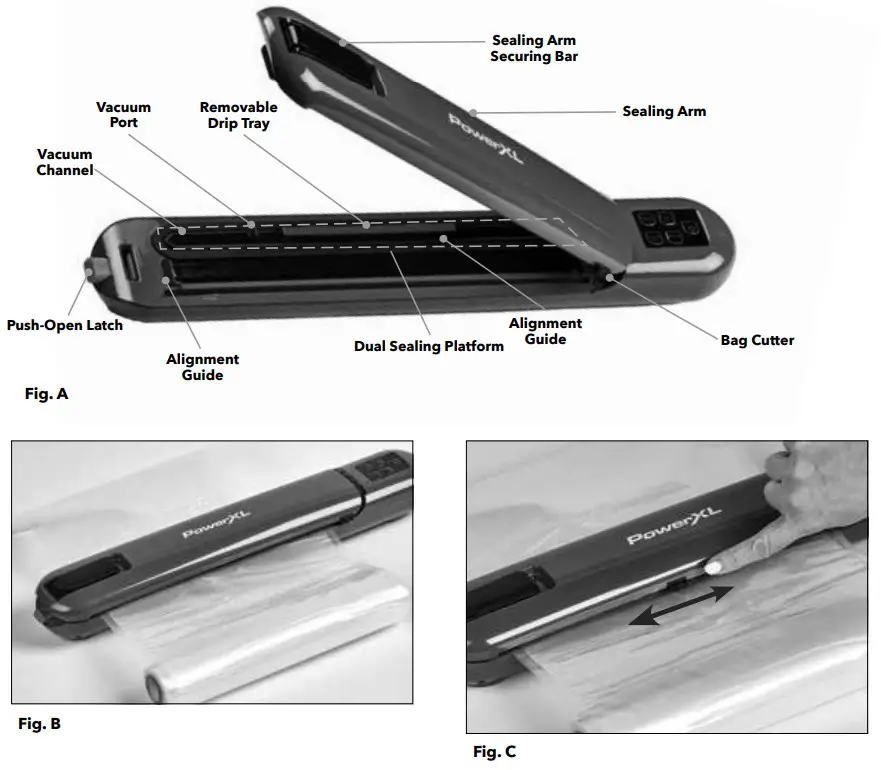 PowerXL HR1014 0BTV Cordless Duosealer - Instructions