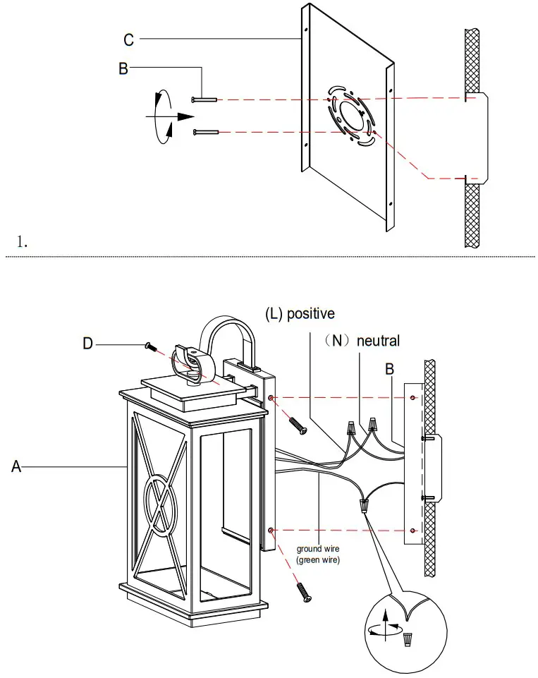 MAXIM 40804CLACPBK 1 Light Outdoor Wall Lantern - fig 2