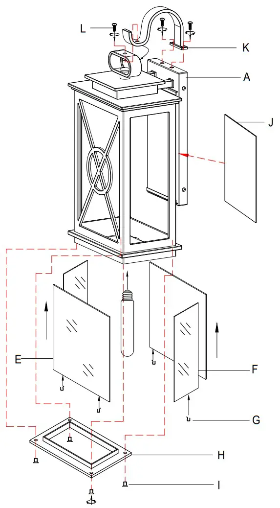 MAXIM 40804CLACPBK 1 Light Outdoor Wall Lantern - fig 3