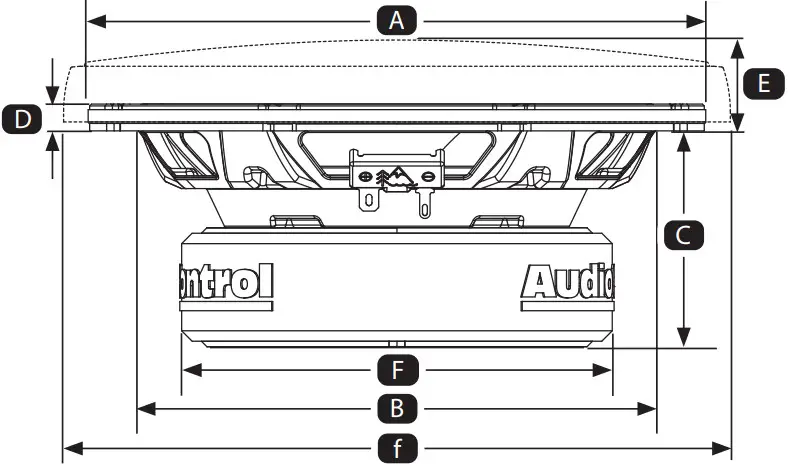 AudioControl PNW 65 High Fidelity Coaxial Speakers - Dimensions