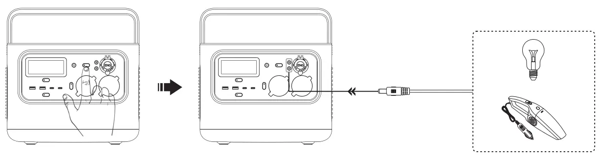 PISEN TS-OPS04 Wilderness 600 Outdoor Power Station 600W - External Devices