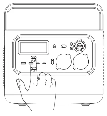 PISEN TS-OPS04 Wilderness 600 Outdoor Power Station 600W - POWER ON Off Button