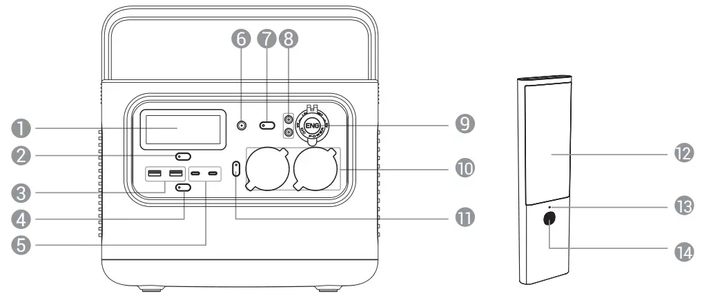 PISEN TS-OPS04 Wilderness 600 Outdoor Power Station 600W - Product Appearance
