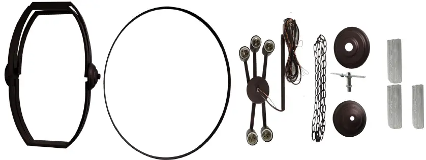 MICSIU 900016 5-Light Crystal Chandeliers Round D20.25 Oil Rubbed Bronze Farmhouse 03